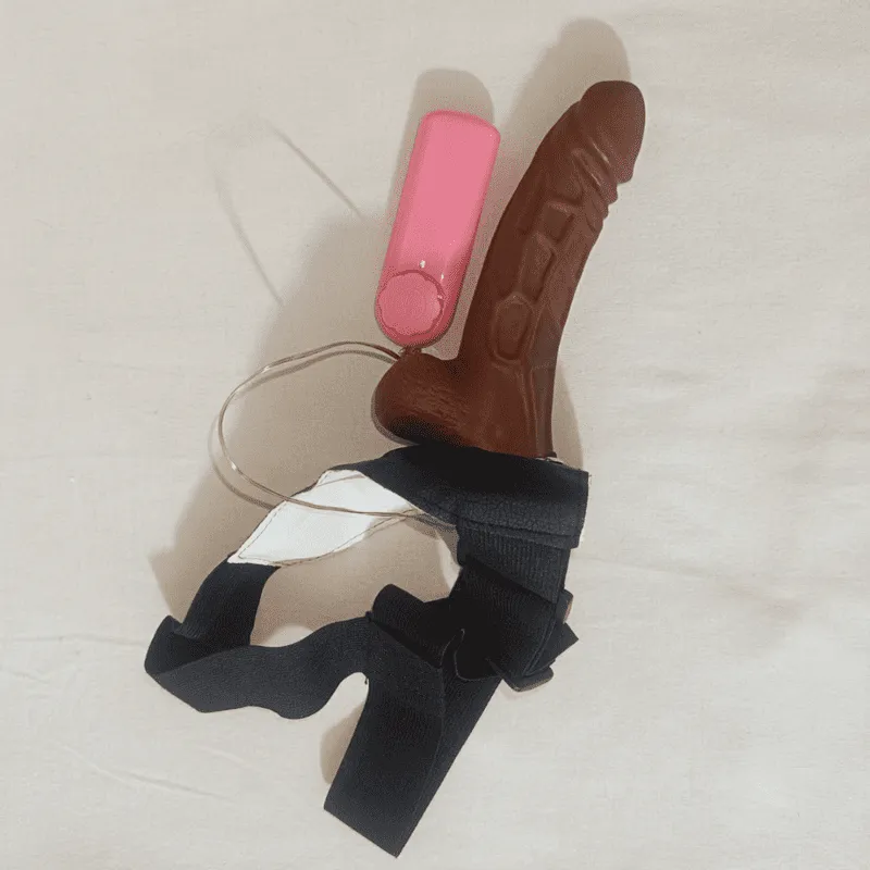 6 inch silicone vibrating belt condom brown for men – Kamahut