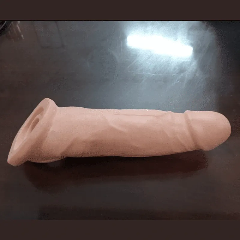 6.5 inch silicone penis sleeve skin tone for men – Kamahut