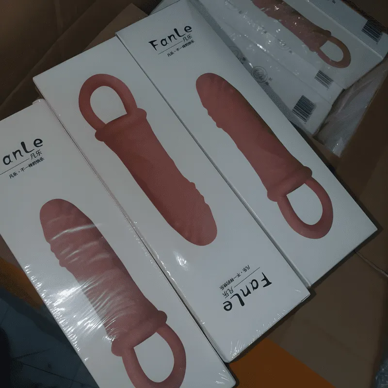 6 inch silicone reusable penis extender brown – Kamahut