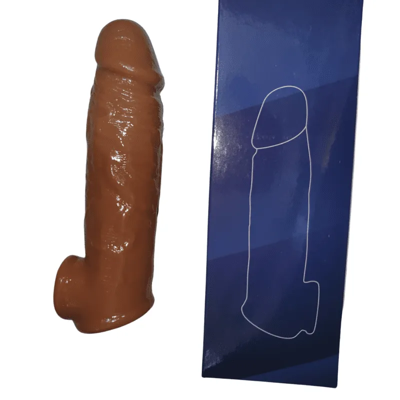 6 inch silicone reusable dragon penis sleeve brown – Kamahut